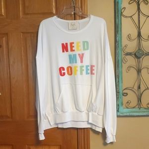 Oversized medium weight long sleeved t-shirt